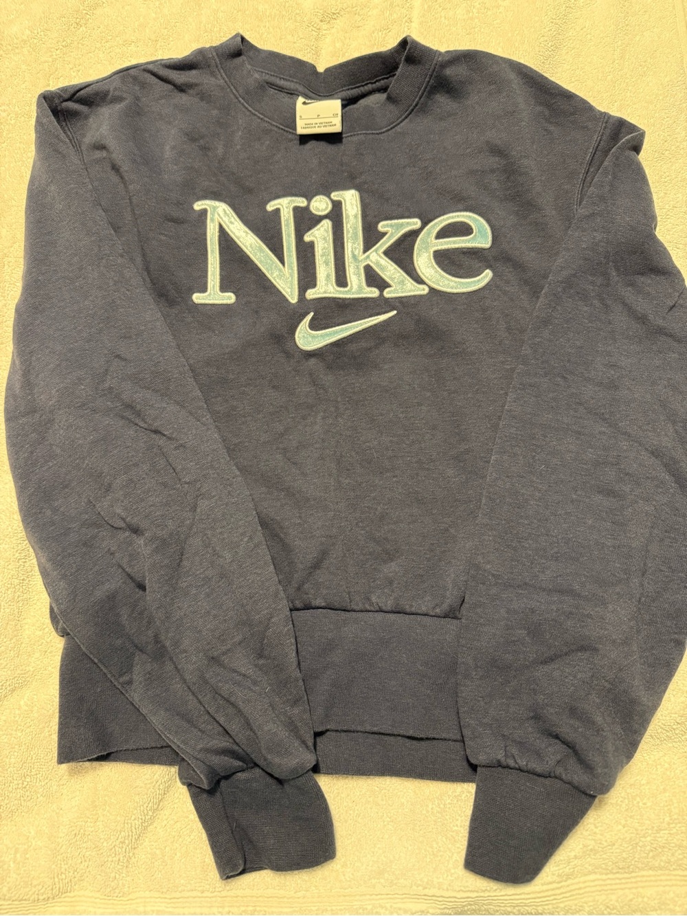 Nike Navy Crewneck Sweatshirt with Mint Logo